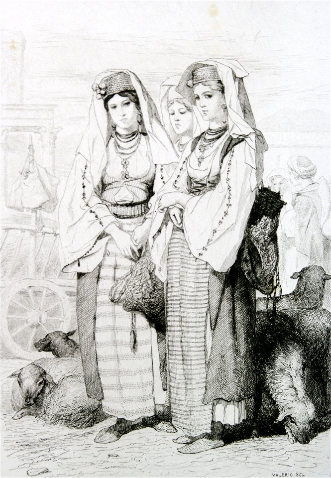 Valerio - Paysannes Morlaques des environs de Spalato, 1864