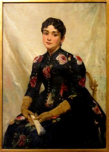 Valenzuela Puelma, Alfredo - Retrato (Dama del abanico) -c1885-7 o 95-98 ost 112.3x80.5 MAC fRF01