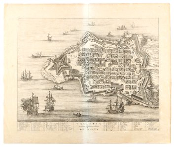 Valletta ou Valete ville forte, de l'isle de Malta. Amsterdam 1705