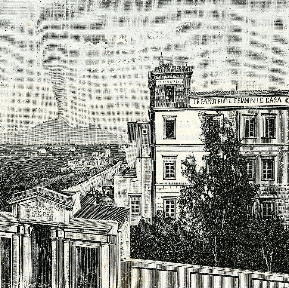 Valle di Pompei veduta dell Osservatorio e dell Orfanotrofio