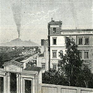 Valle di Pompei veduta dell Osservatorio e dell Orfanotrofio