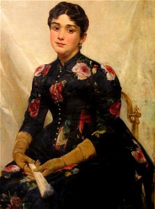 Valenzuela Puelma, Alfredo - Retrato (Dama del abanico) -c1885-7 o 95-98 ost 112.3x80.5 MAC fRF04