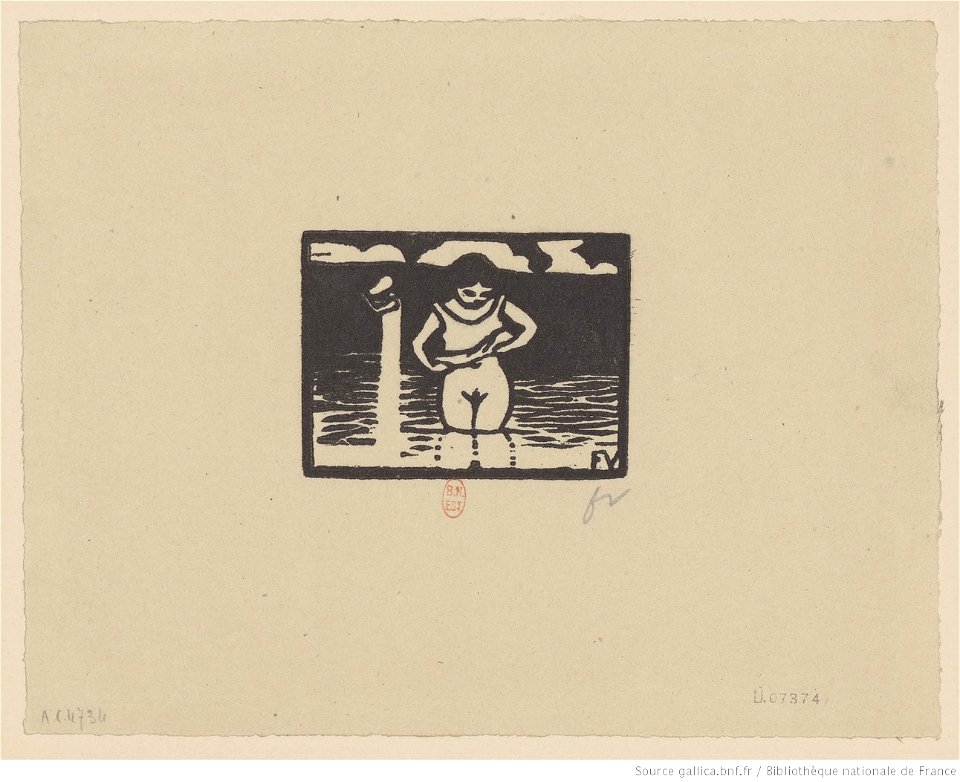 Vallotton - Fillette enlevant sa chemise Les petites baigneuses. VI, btv1b6951676r
