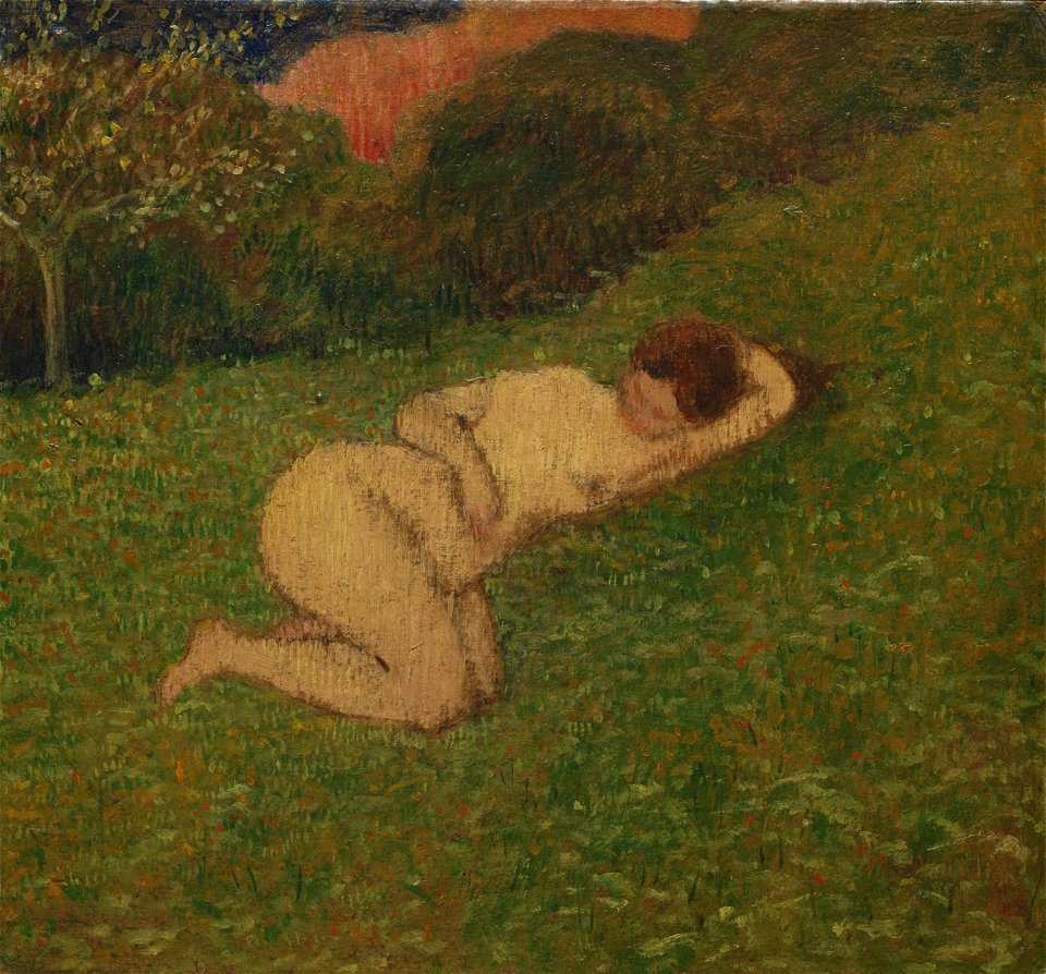 Vallotton - Femme nue étendue dans l'herbe, 1893-94, lot.19