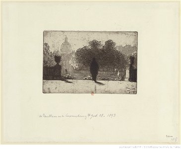 Vallotton - Le Panthéon vu du Luxembourg Douze vues de Paris (pl. VIII), btv1b69515913