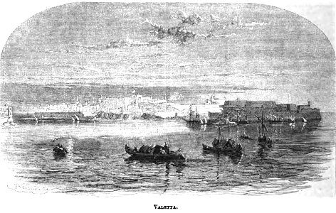 Valetta. George Dodd. Pictorial history of the Russian war 1854-5-6. Free illustration for personal and commercial use.