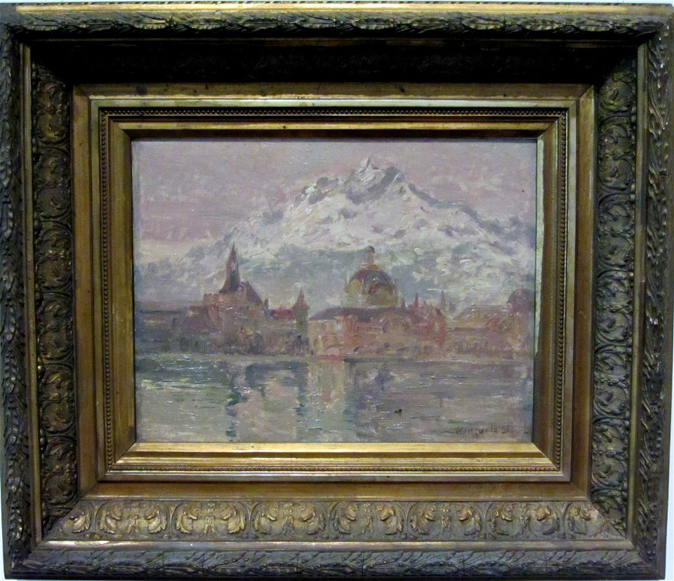 Valenzuela Llanos A - Paisaje de Francia ost 25.5x34.5 MK framed