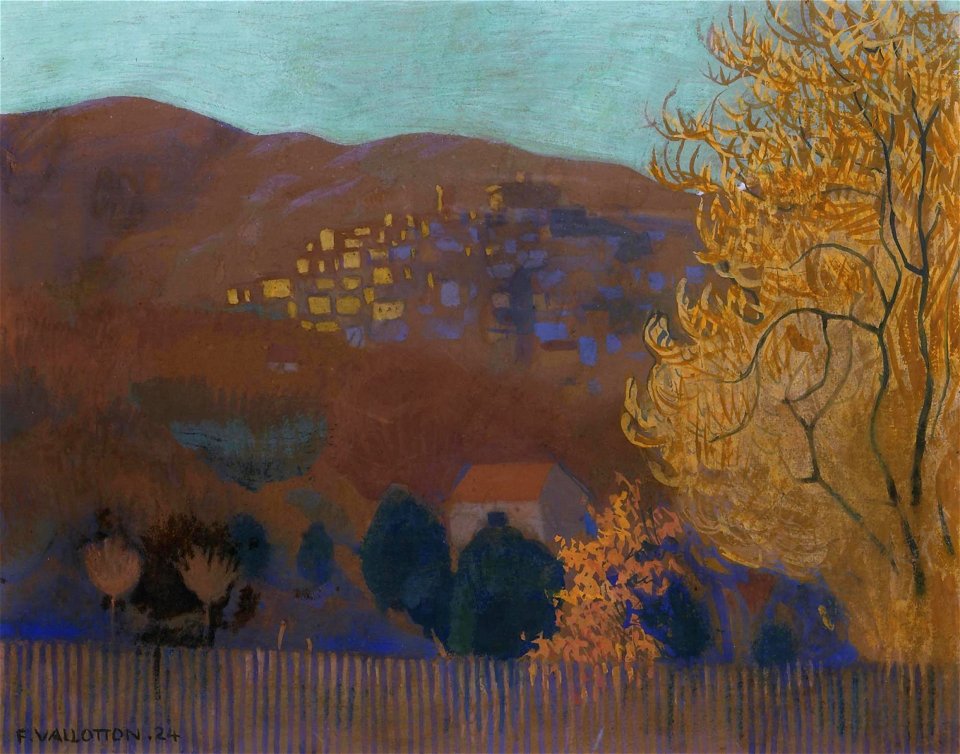 Vallotton - CAGNES AU SOIR, 1924, lot.40 (cropped)
