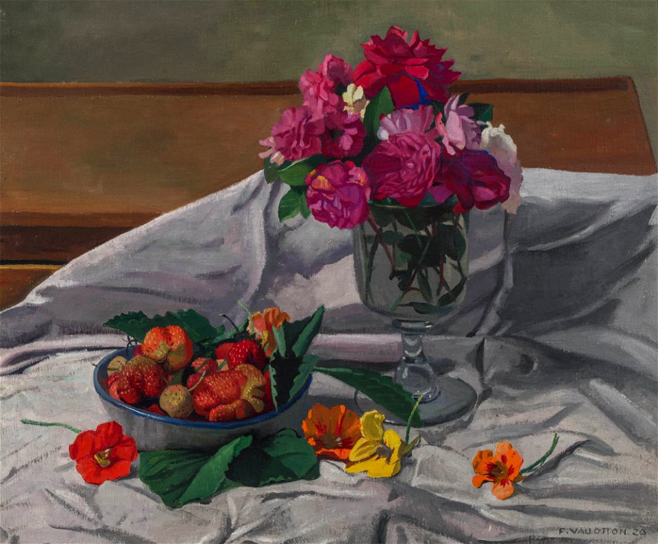 Vallotton - Fleurs et fraises, 1920, 404
