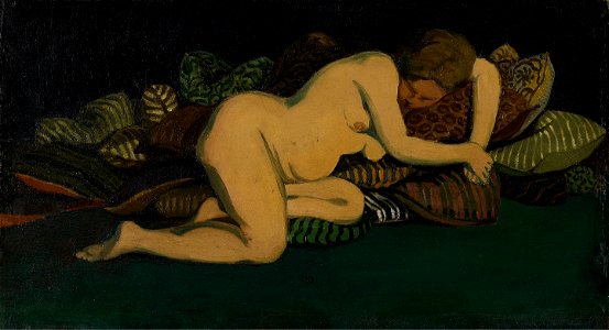 Vallotton - FEMME AUX COUSSINS, 1897, lot.38 (cropped)
