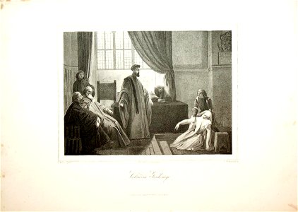 Valenzia Gradenigo. Stahlstich von J. W. Baumann nach F. Hayez