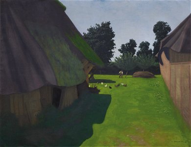 Vallotton - Cour de ferme, 1910, lot.23