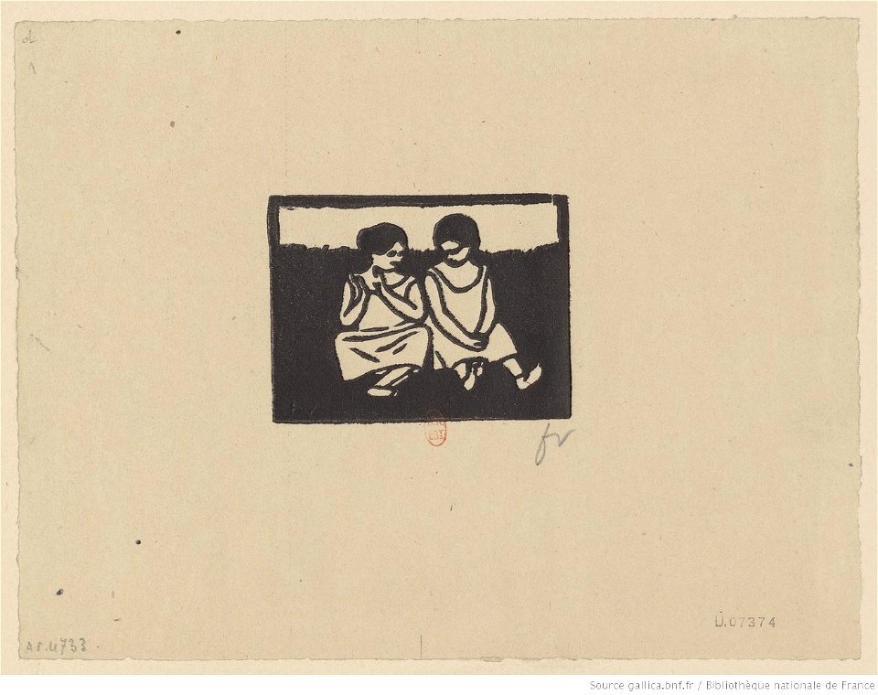 Vallotton - Deux fillettes en chemise Les petites baigneuses. V, btv1b6951675b