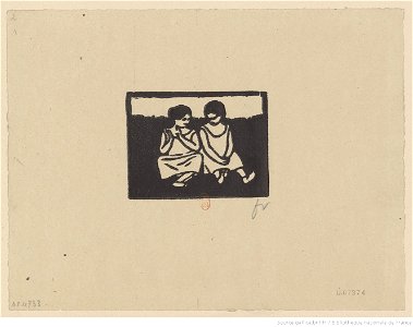 Vallotton - Deux fillettes en chemise Les petites baigneuses. V, btv1b6951675b