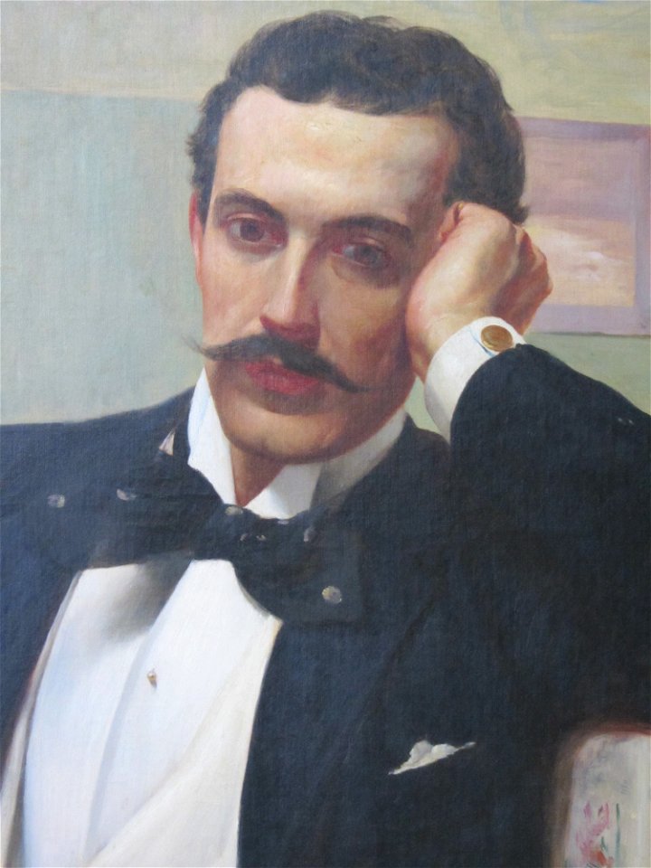 Valenzuela Puelma - Retrato de Enrique del Campo -1894 detalle