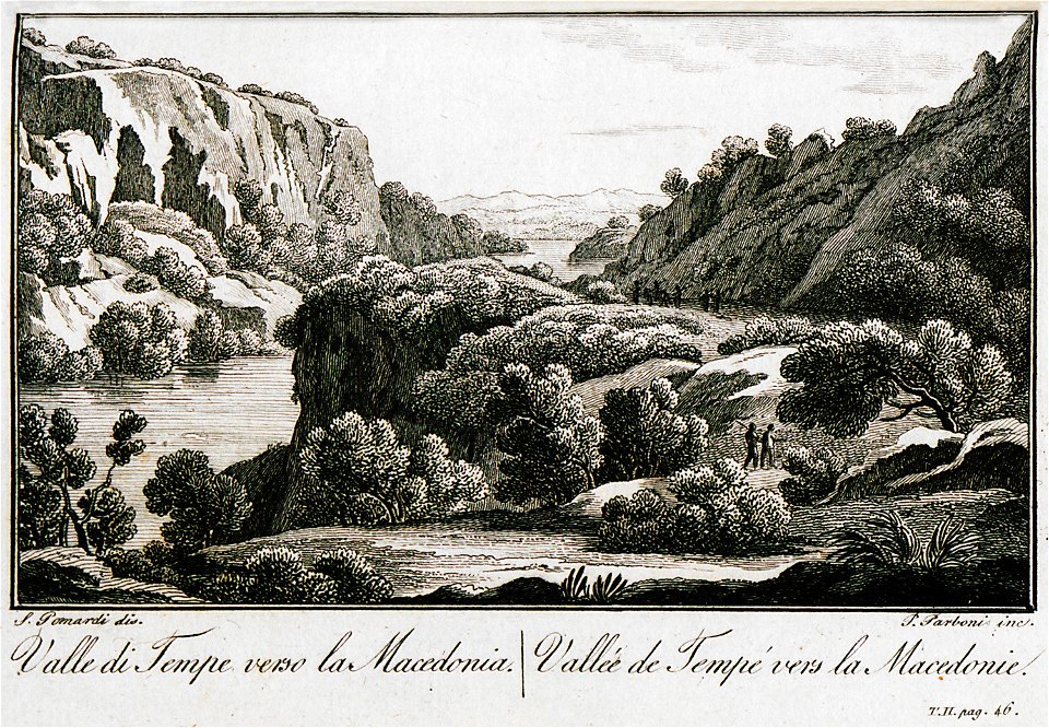 Valle di Tempe verso la Macedonia - Pomardi Simone - 1820