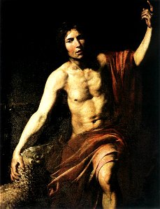 Valentin de Boulogne - St John the Baptist - WGA24250. Free illustration for personal and commercial use.
