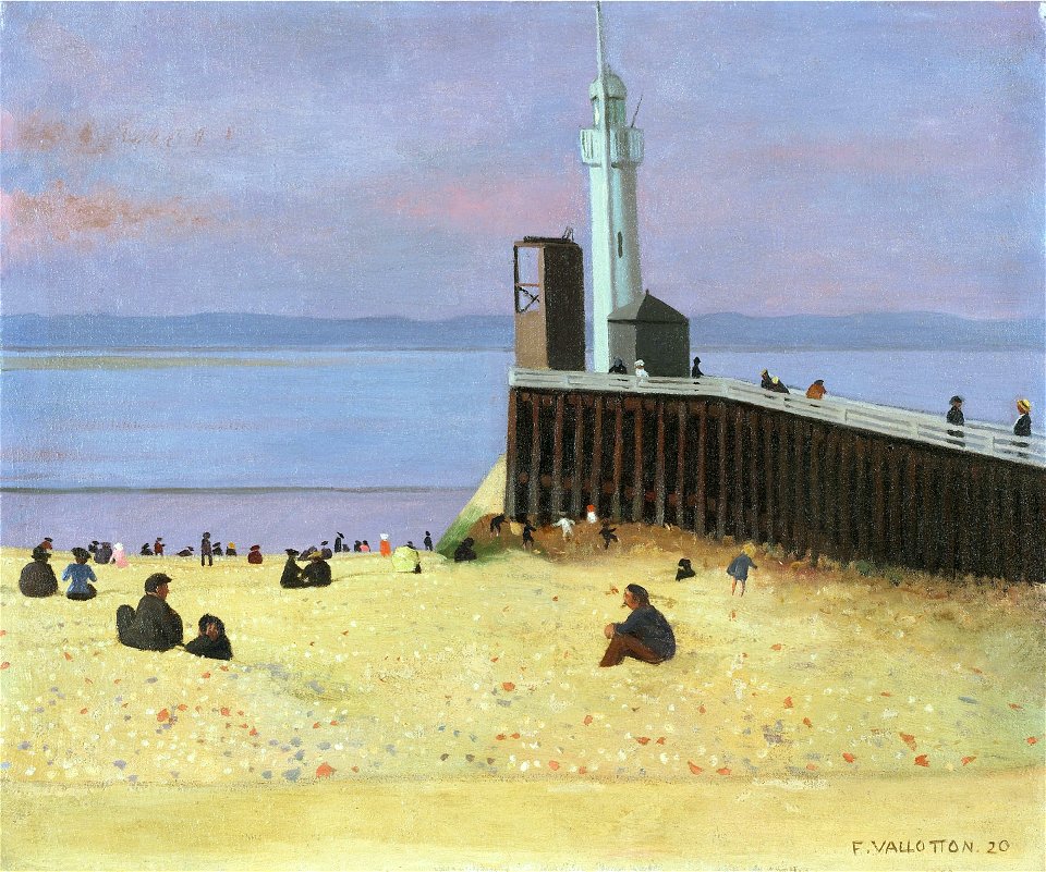 Vallotton - LA JETÉE DE HONFLEUR, 1920, lot.89 (cropped)