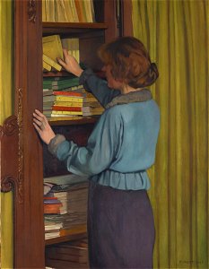 Vallotton - La bibliothèque, 1915, Inv. 2004-055