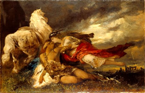 Valkyrie and a Dying Hero (Hans Makart) - Nationalmuseum - 19497