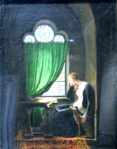 Valentine de Milan pleurant la mort de son époux Louis d orléans assassiné en 1407 par Jean duc de Bourgogne-Fleury François Richard-MBA Lyon 2014