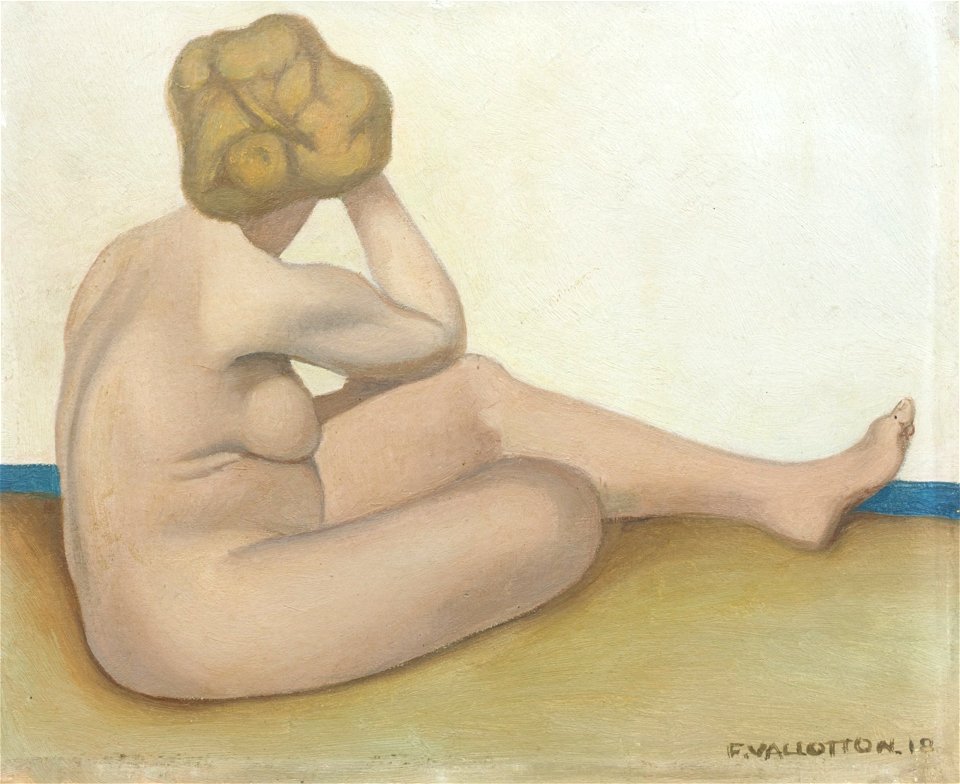 Vallotton - Baigneuse assise sur le sable, 1918, lot.50