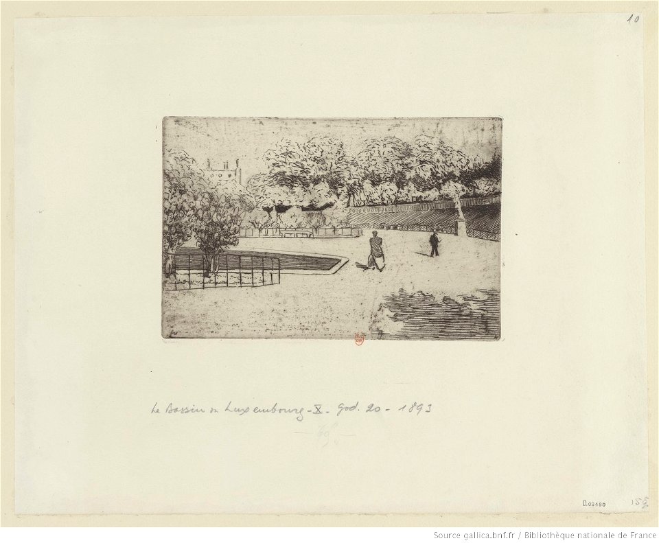 Vallotton - Le bassin du Luxembourg Douze vues de Paris (pl. X), btv1b6951593x