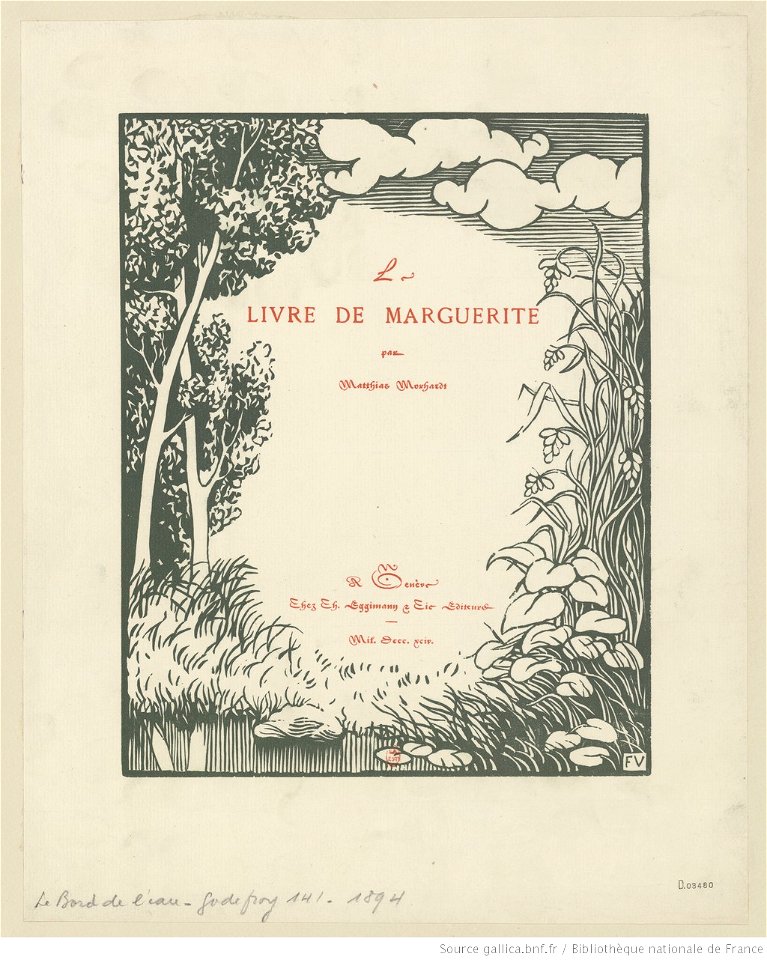 Vallotton - Le bord de l'eau (encadrement des poèmes de Matthias Morhardt Le livre de Marguerite), btv1b6951697x