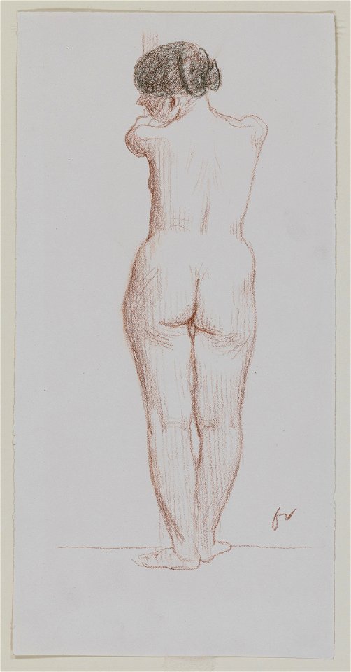 Vallotton - Femme nue debout vue de dos, 1890-1925, 1977-0285