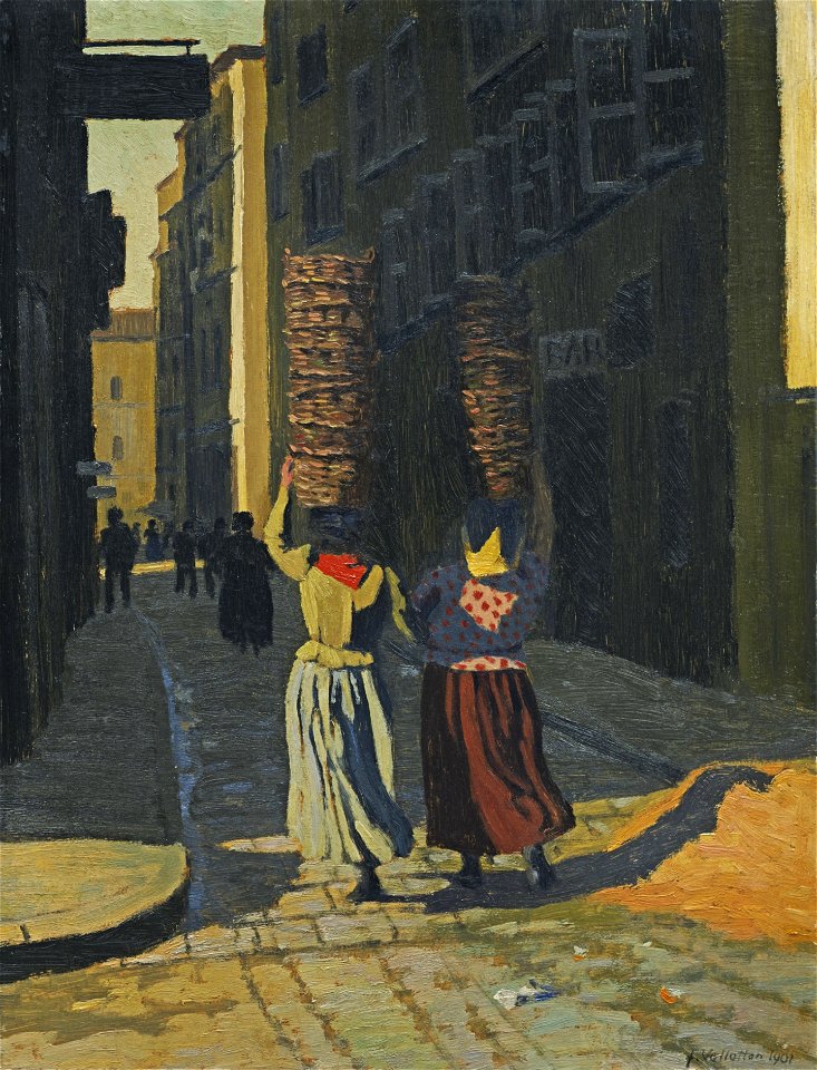 Vallotton - Femmes portant des corbeilles à Marseille, 1901, lot.32