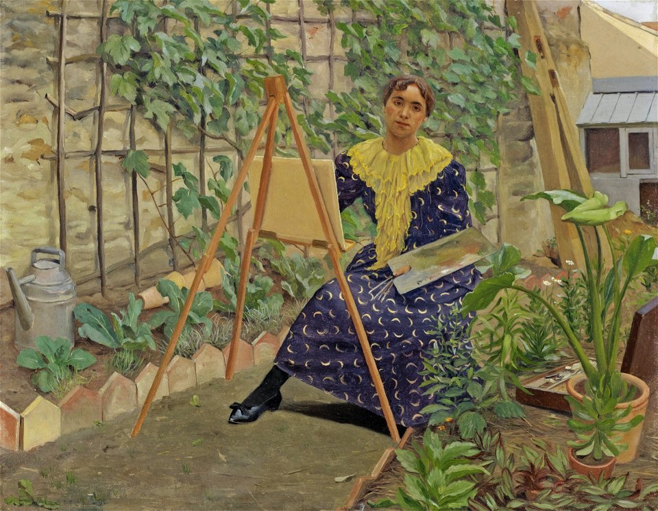 Vallotton - JEUNE FILLE PEIGNANT, 1892, lot.19 (cropped)