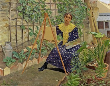 Vallotton - JEUNE FILLE PEIGNANT, 1892, lot.19 (cropped)