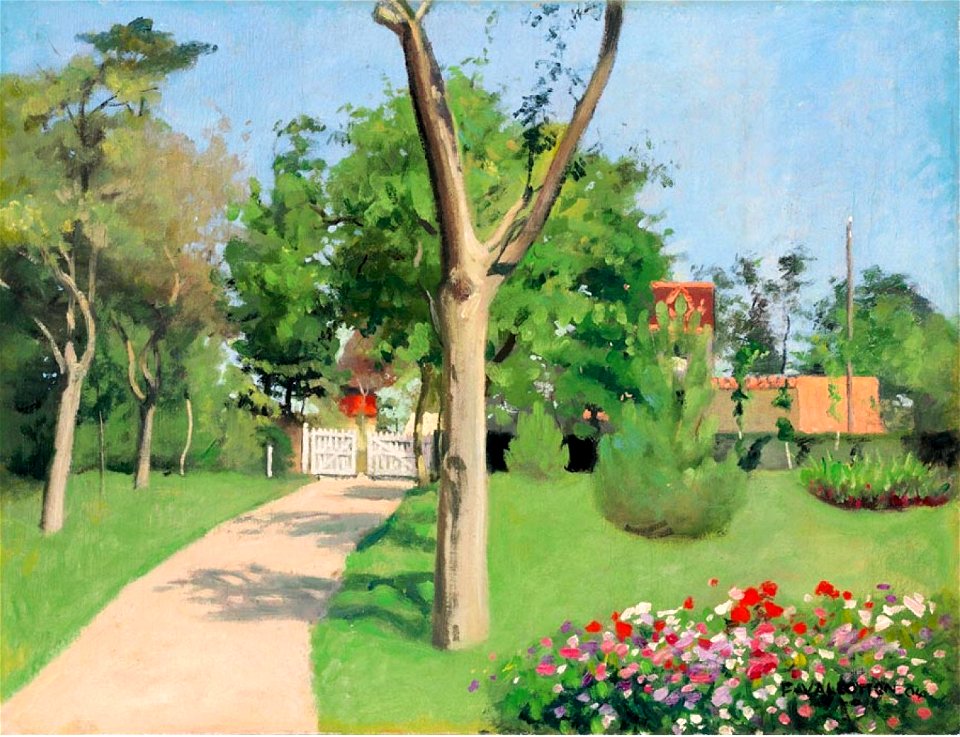 Vallotton - LE JARDIN, SOLEIL ET FLEURS, 1904, lot.43 (cropped)