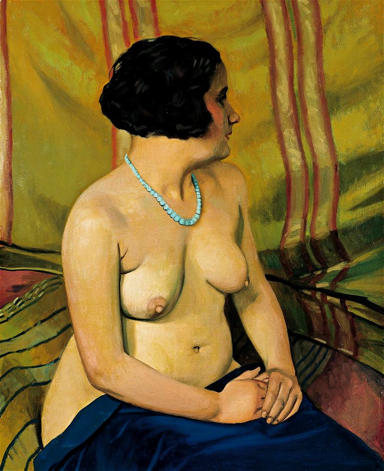 Vallotton - Femme au collier bleu, 1925, KV 495