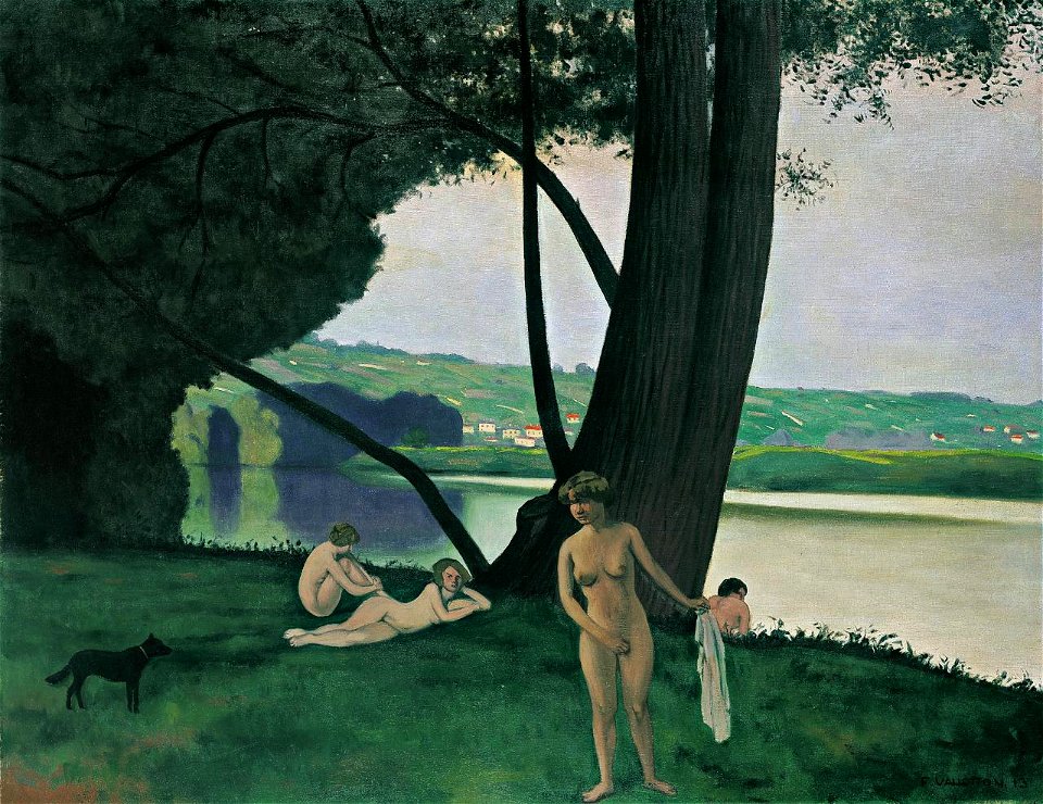 Vallotton - Paysage aux baigneuses, 1913, KV 374