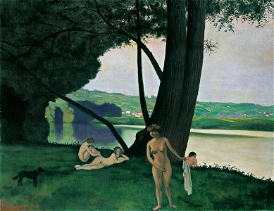 Vallotton - Paysage aux baigneuses, 1913, KV 374
