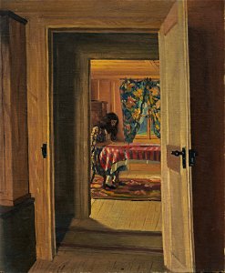 Vallotton - Intérieur, jeune fille écrivant, 1905, lot.48