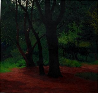 Vallotton - Sous-bois, trois grands arbres, 1919. Lot 17