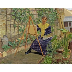 Vallotton - JEUNE FILLE PEIGNANT, 1892, lot.19