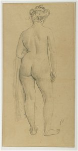 Vallotton - Femme nue debout vue de dos, vers 1906, 1977-0286