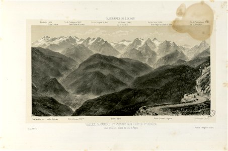 Vallée d'Arreau et chaîne des Hautes-Pyrénées - Vue prise au-dessus du Col d'Aspin - Fonds Ancely - B315556101 A PETIT 3 019