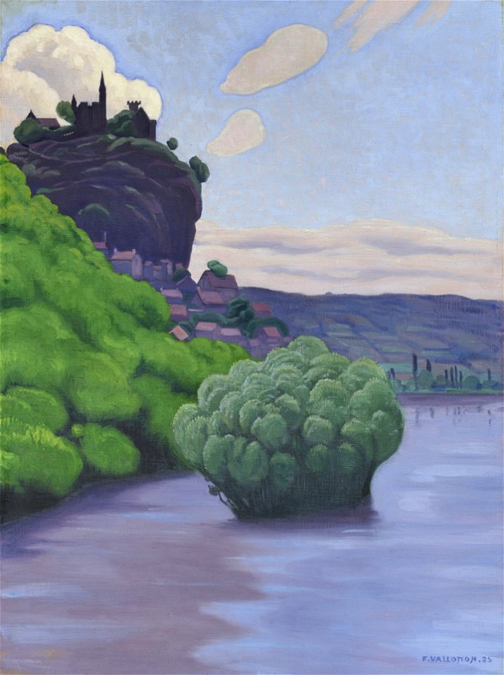 Vallotton - La Dordogne à Beynac, 1925, lot.42