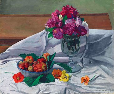 Vallotton - Fleurs et fraises, 1920, 5745939