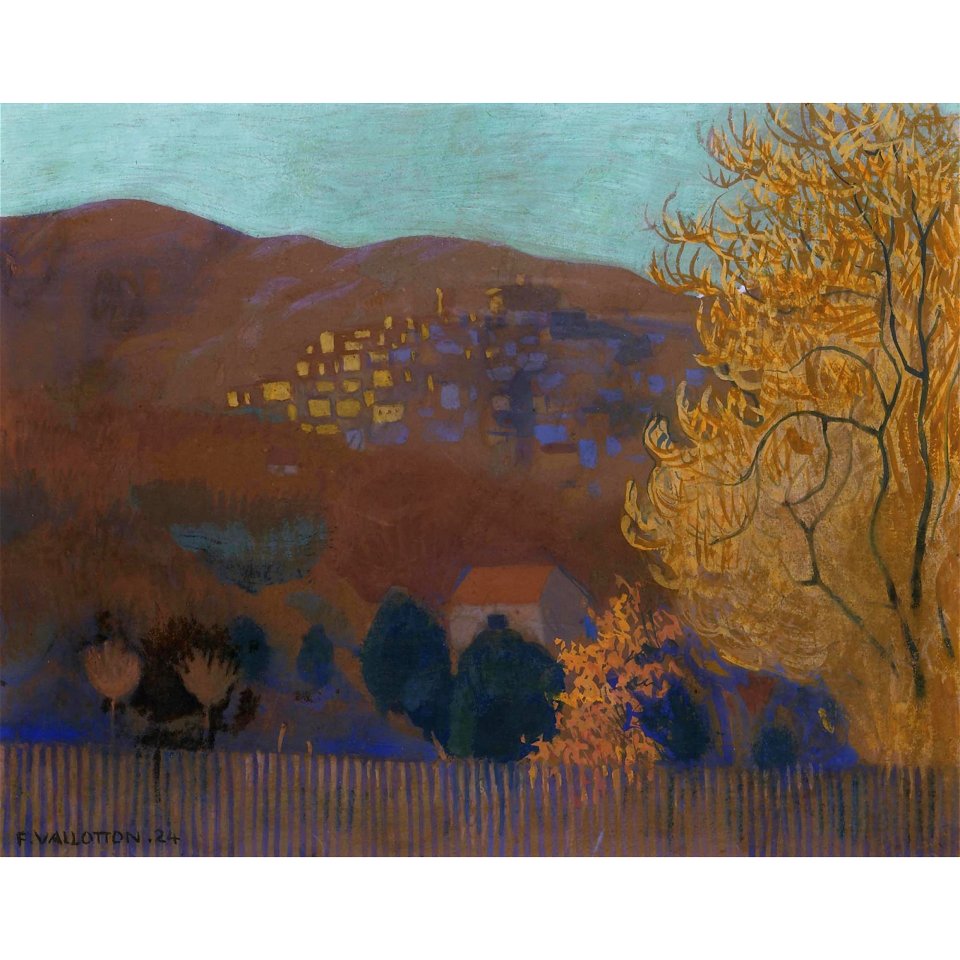 Vallotton - CAGNES AU SOIR, 1924, lot.40