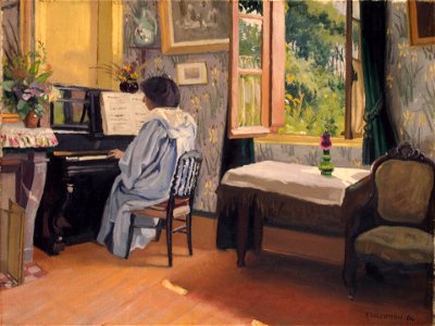 Vallotton - Woman at a Piano, 1904, ГЭ-4860