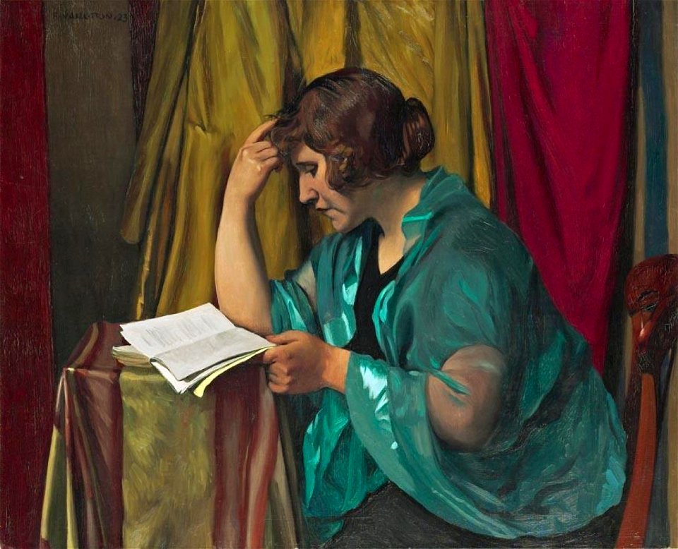 Vallotton - JEUNE FEMME LISANT, 1923, lot.53 (cropped)