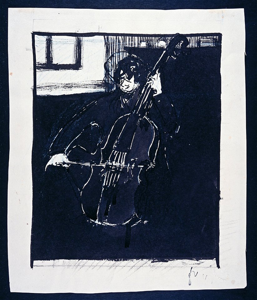 Vallotton - Les instruments de musique Le Violoncelle (recto), 1896, 1973-0025