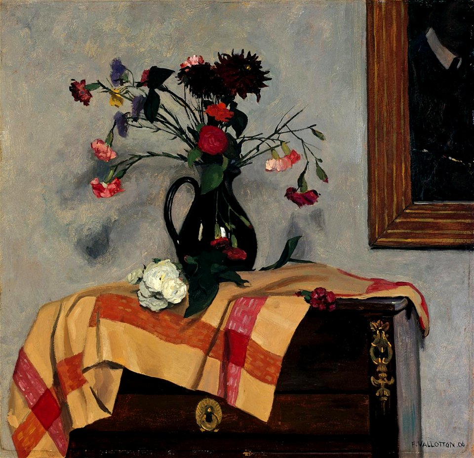 Vallotton - Nature morte et autoportrait, 1906, KV 1551