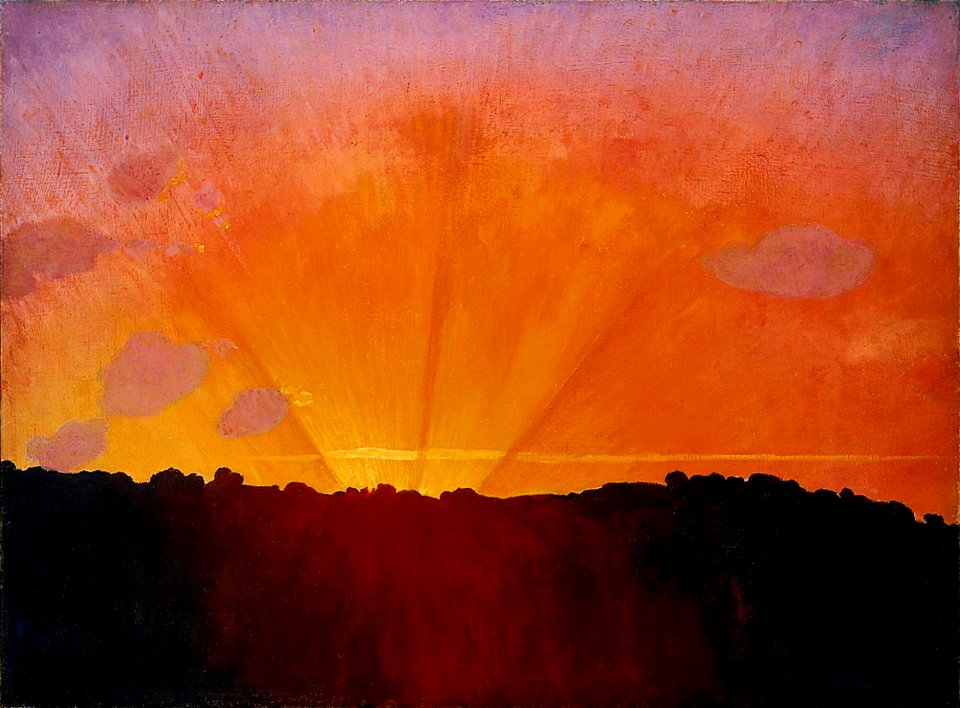 Vallotton - Coucher de soleil, ciel orange, 1910, KV 1258