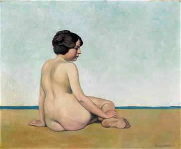 Vallotton - Petite baigneuse assise sur le sable, lot.47